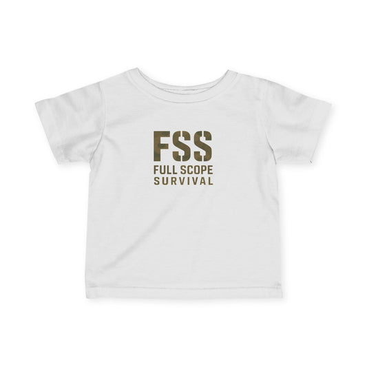 Survival-Themed Infant Tee, Baby Gift, Toddler Shirt, Cute Baby Clothes, Adventure Wear, Full Scope Survival Tee