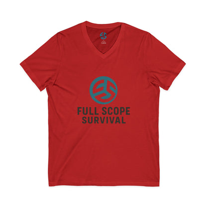 Survival-Themed V-Neck Tee | Adventure Shirt, Gift for Outdoor Lovers, Casual Wear, Survival Enthusiasts, Perfect for Gifts