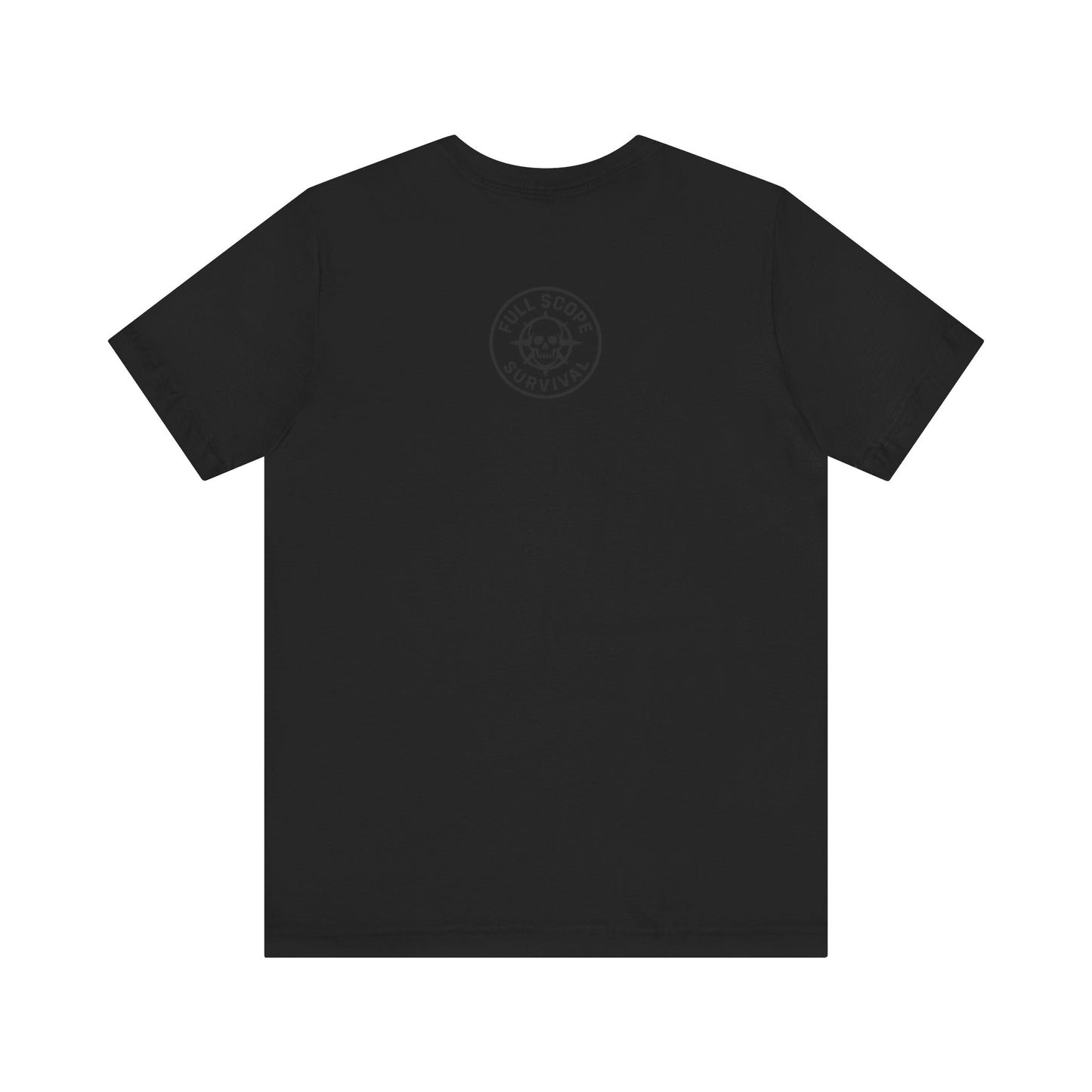 Soft Cotton Short Sleeve Tee with Ribbed Knit Collar - Full Scope Survival 