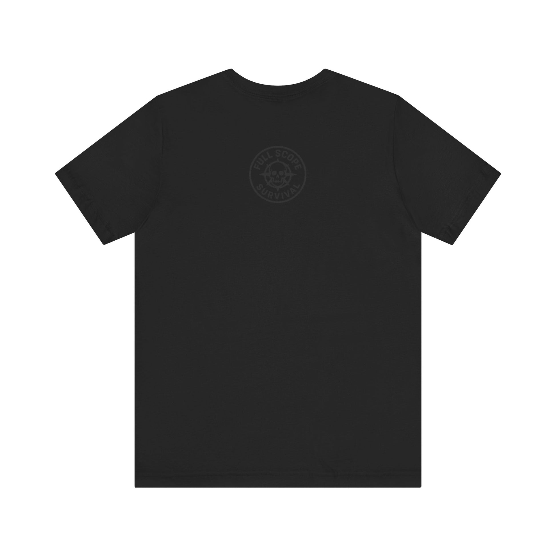 Soft Cotton Short Sleeve Tee with Ribbed Knit Collar - Full Scope Survival 