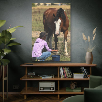 Equestrian Canvas Print, Horse Art, Farm Decor, Animal Lover Gift, Wall Art, Gift for Horse Owners