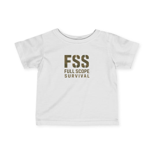 Survival-Themed Infant Tee, Baby Gift, Toddler Shirt, Cute Baby Clothes, Adventure Wear, Full Scope Survival Tee - Full Scope Survival 