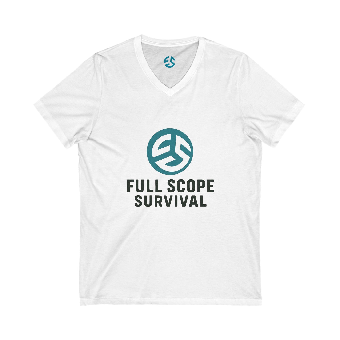 Survival-Themed V-Neck Tee | Adventure Shirt, Gift for Outdoor Lovers, Casual Wear, Survival Enthusiasts, Perfect for Gifts - Full Scope Survival 