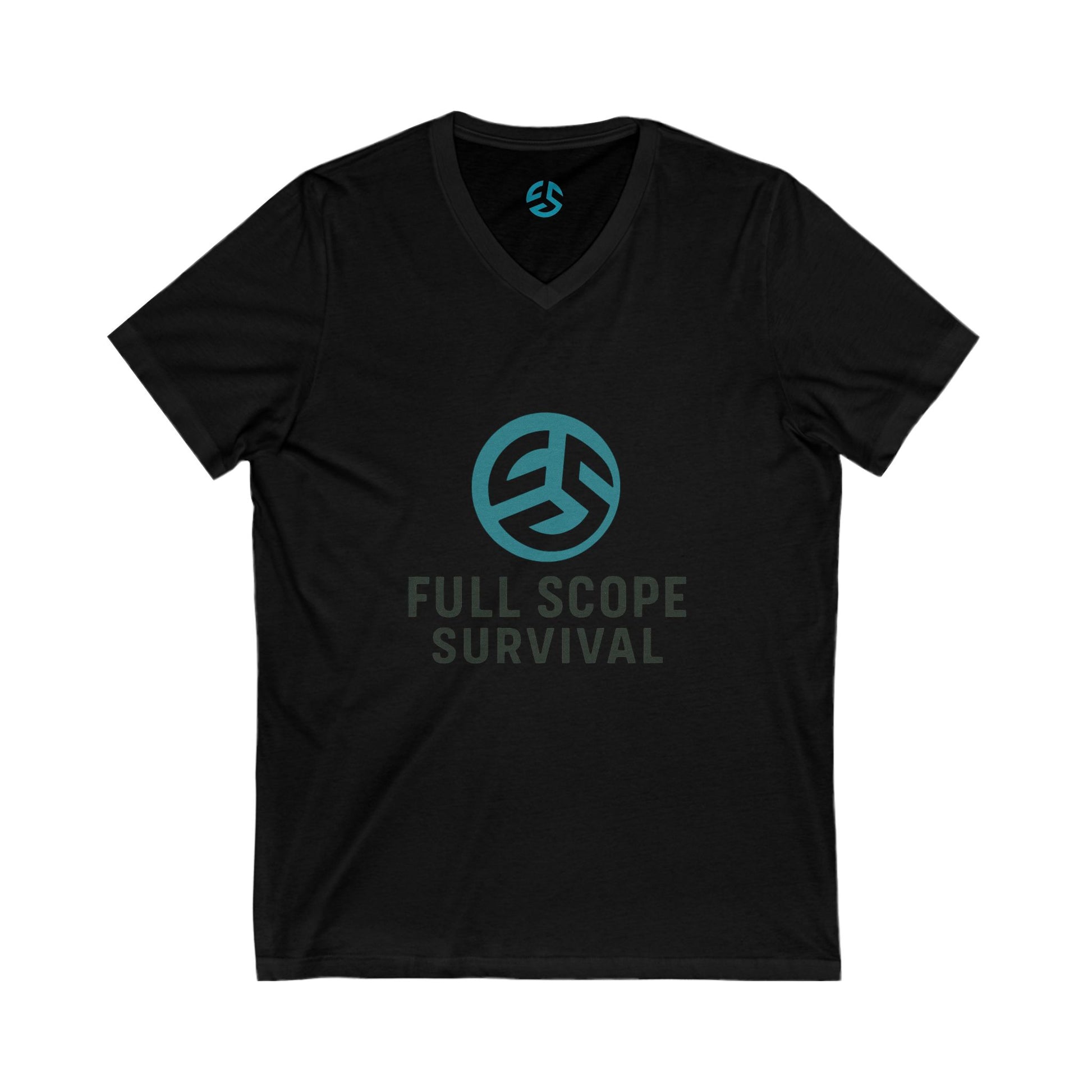 Survival-Themed V-Neck Tee | Adventure Shirt, Gift for Outdoor Lovers, Casual Wear, Survival Enthusiasts, Perfect for Gifts - Full Scope Survival 
