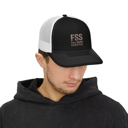 Stylish Embroidered Trucker Cap for Adventurers, Full Scope Survival Hat, Perfect Gift for Outdoorsy Types, Fishing, Camping