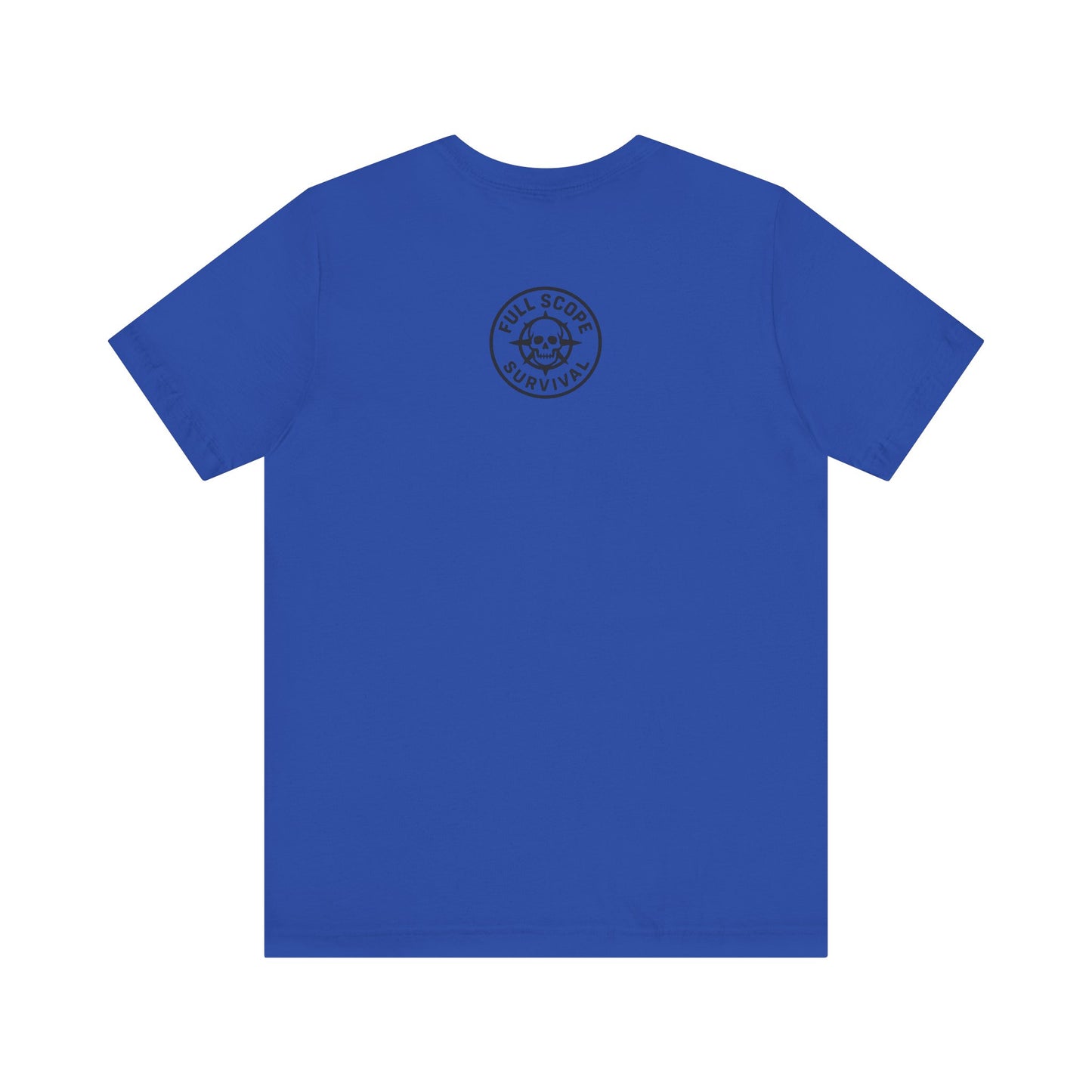 Soft Cotton Short Sleeve Tee with Ribbed Knit Collar - Full Scope Survival 