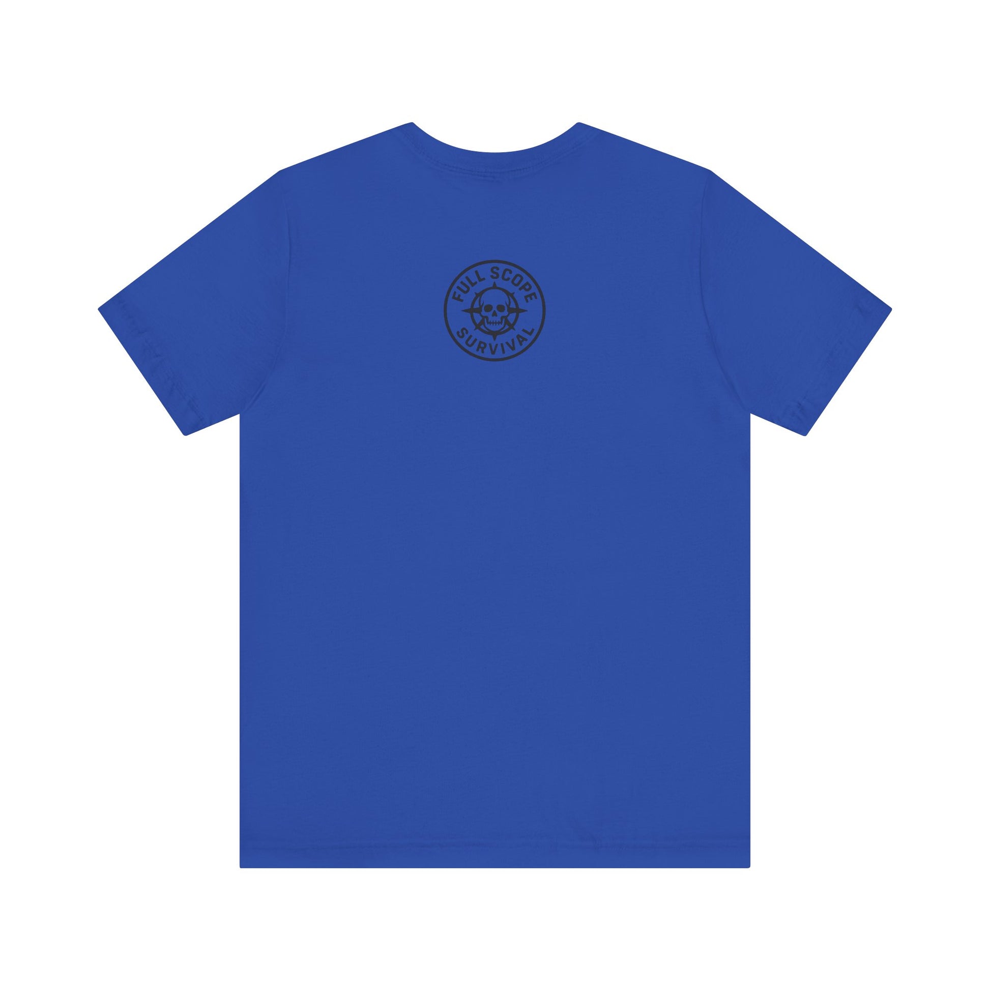 Soft Cotton Short Sleeve Tee with Ribbed Knit Collar - Full Scope Survival 
