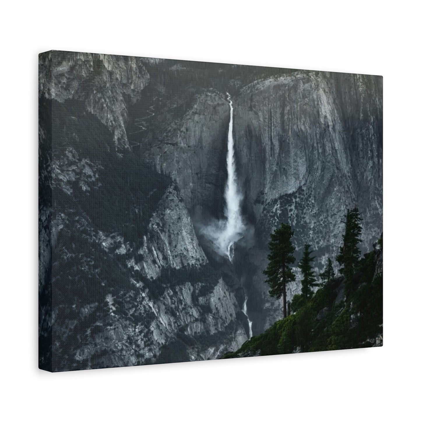 Canvas Print - Majestic Waterfall  Mountain View