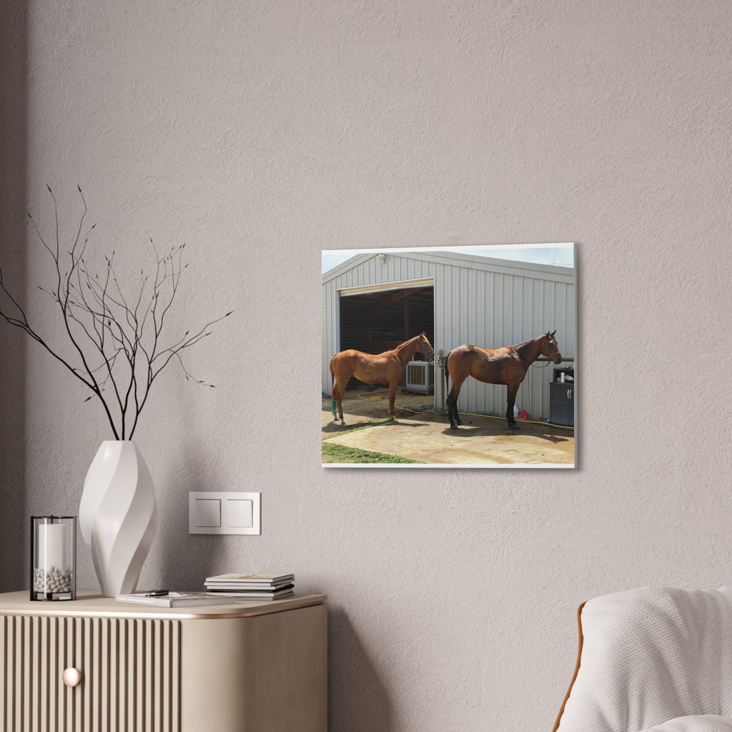 Horse Canvas Print, Rustic Farm Decor, Equestrian Art, Horse Lover Gift, Animal Home Wall Art - Full Scope Survival 
