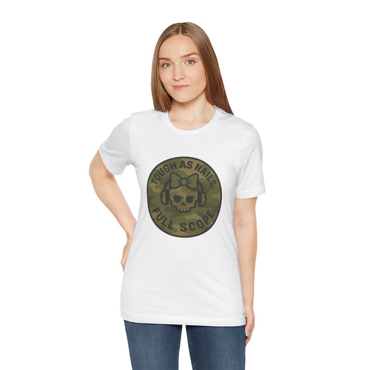 Tough as Nails Tee, Motivational Shirt, Gift for Friends, Casual Wear, Funny Military Tee, Unisex Graphic Tee - Full Scope Survival 