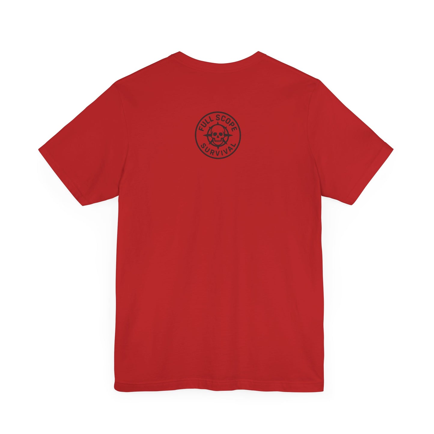 Soft Cotton Short Sleeve Tee with Ribbed Knit Collar - Full Scope Survival 