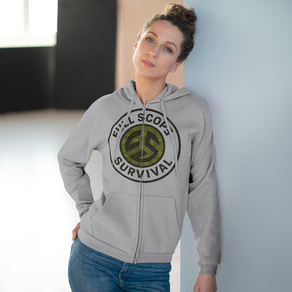 Adult - Unisex - Hooded - Zip - Sweatshirt