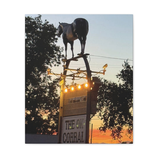 Rustic Canvas Wall Art Print, Vintage Sign Decor, Western Home Decor, Country Style Artwork, Farmhouse Wall Hanging