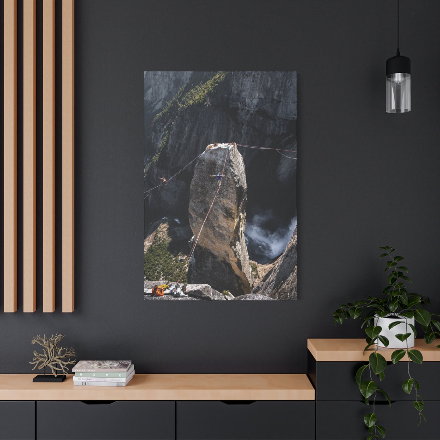 Stretched Canvas Print Featuring Majestic Rock Climb, Wall Art, Adventure Decor, Outdoor Enthusiast Gift, Home & Office Decor, Nature [...]