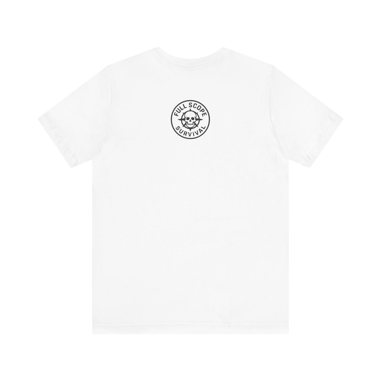 Soft Cotton Short Sleeve Tee with Ribbed Knit Collar - Full Scope Survival 