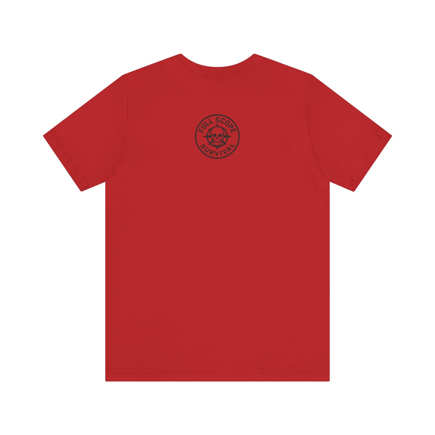 Soft Cotton Short Sleeve Tee with Ribbed Knit Collar - Full Scope Survival 