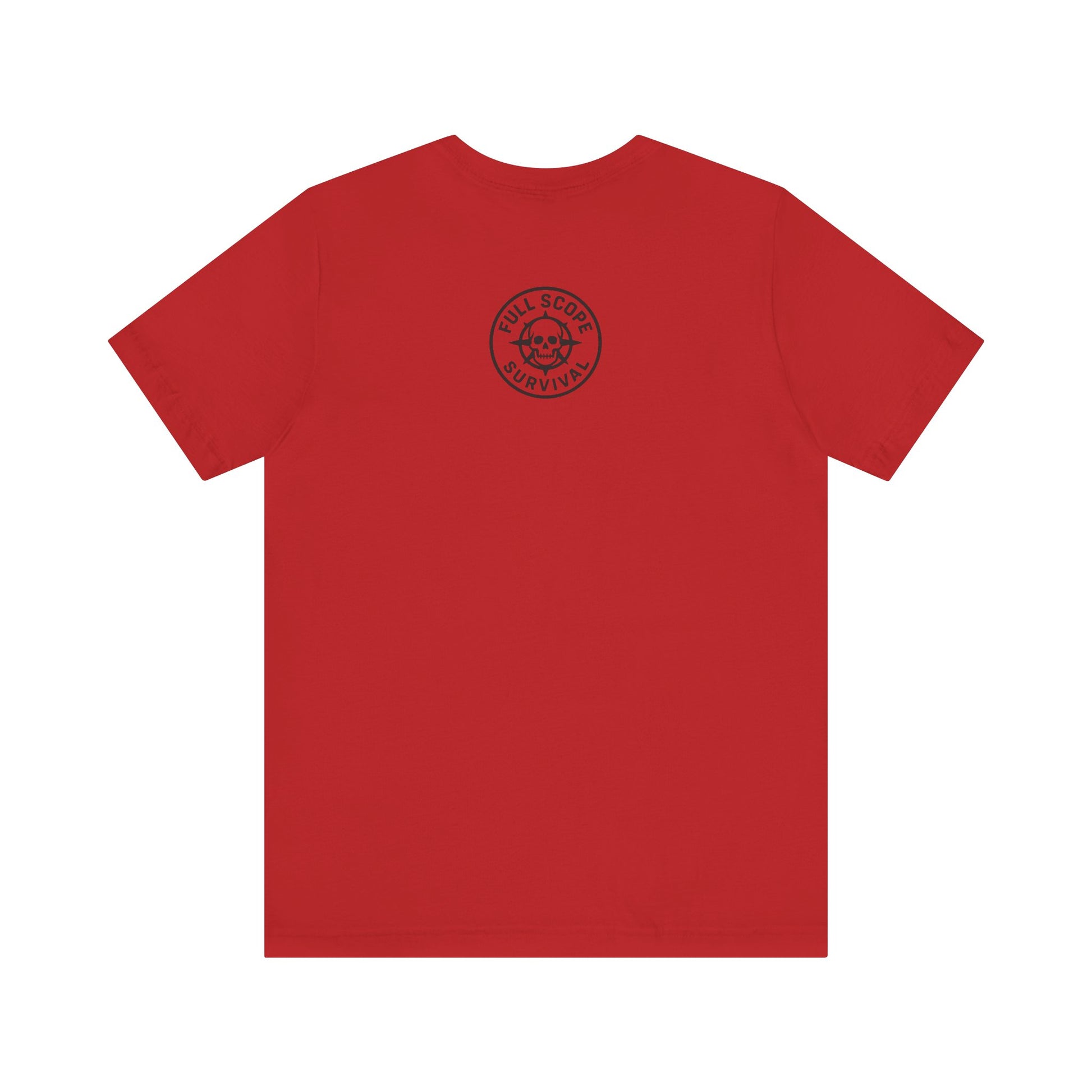 Soft Cotton Short Sleeve Tee with Ribbed Knit Collar - Full Scope Survival 