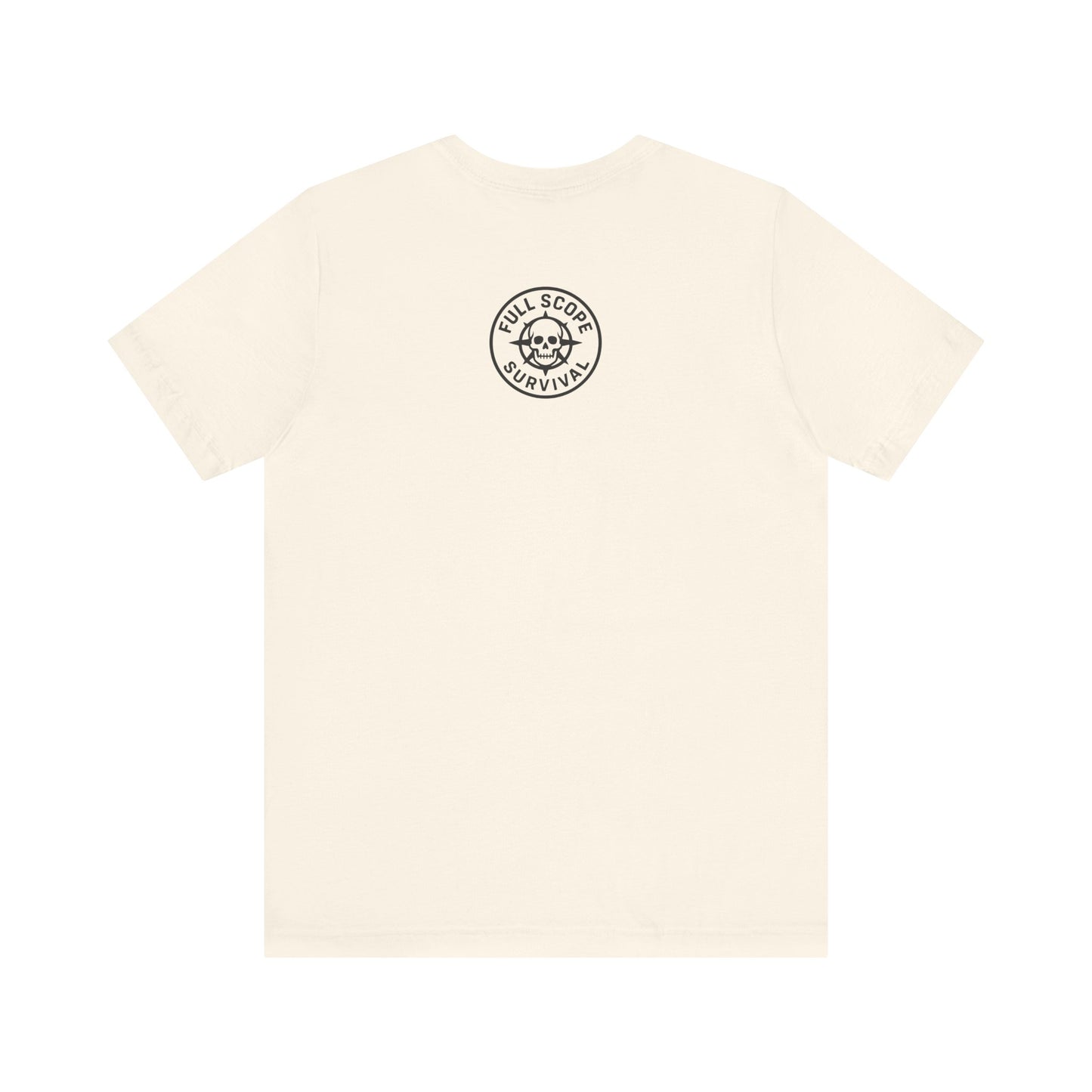 Soft Cotton Short Sleeve Tee with Ribbed Knit Collar - Full Scope Survival 
