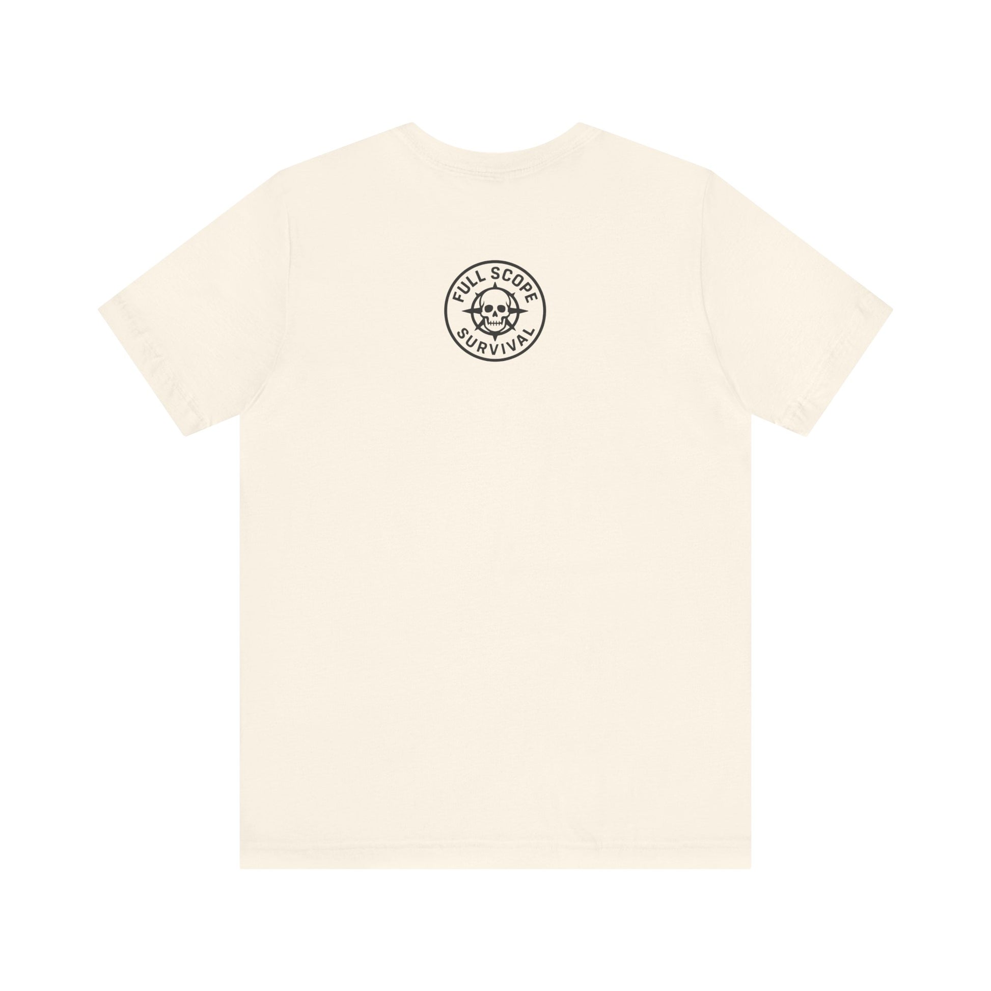 Soft Cotton Short Sleeve Tee with Ribbed Knit Collar - Full Scope Survival 