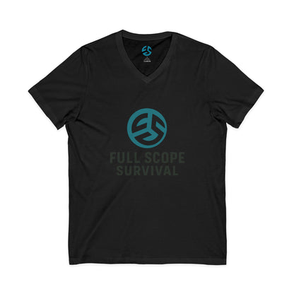 Survival-Themed V-Neck Tee | Adventure Shirt, Gift for Outdoor Lovers, Casual Wear, Survival Enthusiasts, Perfect for Gifts