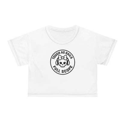 Tough as Nails Crop Tee, Edgy Fashion, Summer Style, Gift for Her, Casual Wear, Trendy Outfit - Full Scope Survival 