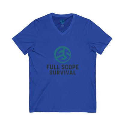 Survival-Themed V-Neck Tee | Adventure Shirt, Gift for Outdoor Lovers, Casual Wear, Survival Enthusiasts, Perfect for Gifts
