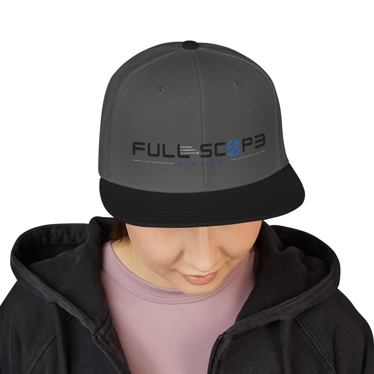 Stylish Embroidered Snapback Hat - Perfect for Casual Wear, Outdoor Activities, & Gift Giving, Trending Streetwear Cap, Adjustable Hat - Full Scope Survival 