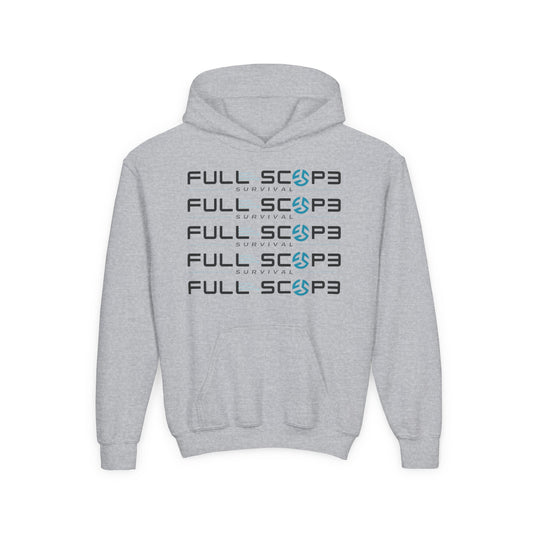 Youth Hooded Sweatshirt - Twill Necktape, Kangaroo Pouch, 50% Cotton/Polyester - Safety Compliant - Full Scope Survival 