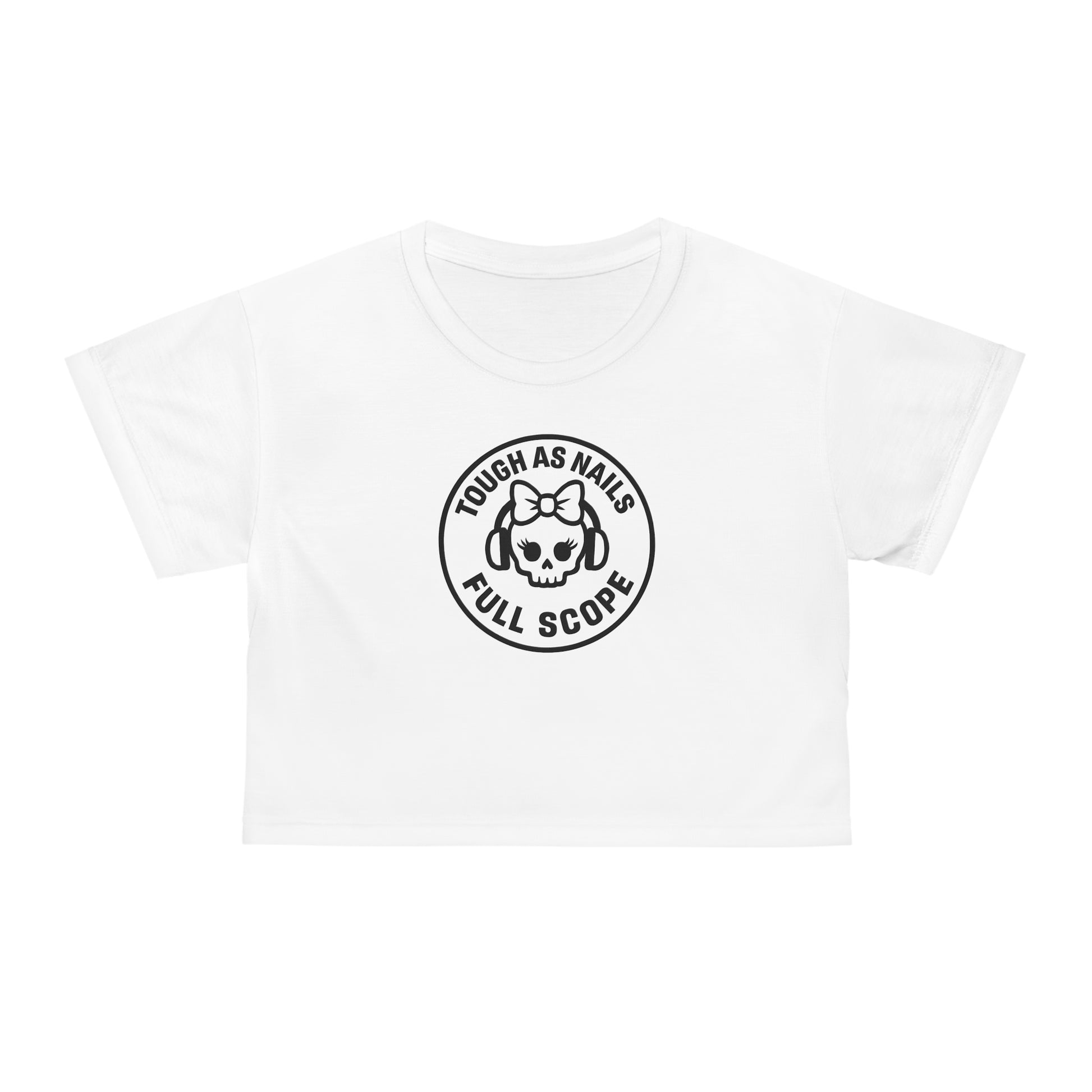 Tough as Nails Crop Tee, Edgy Fashion, Summer Style, Gift for Her, Casual Wear, Trendy Outfit - Full Scope Survival 