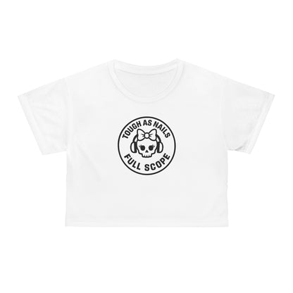 Tough as Nails Crop Tee, Edgy Fashion, Summer Style, Gift for Her, Casual Wear, Trendy Outfit - Full Scope Survival 