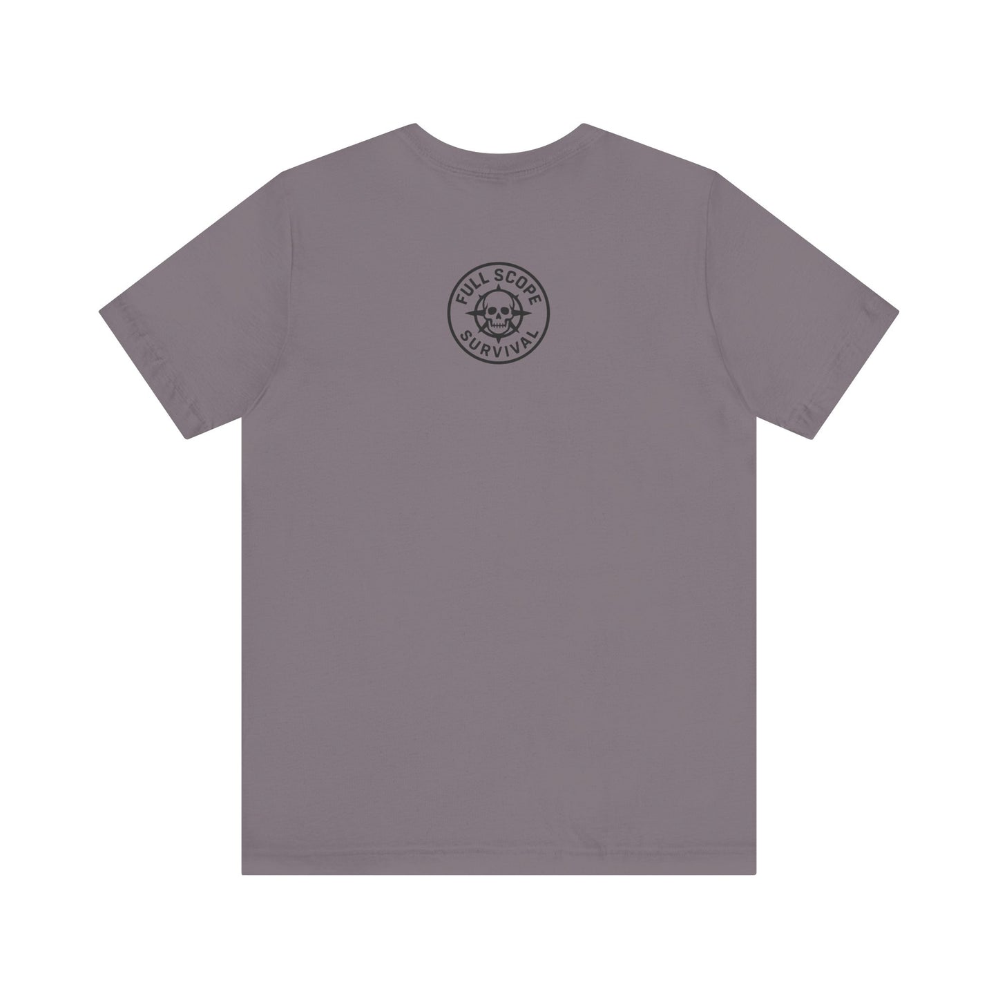 Soft Cotton Short Sleeve Tee with Ribbed Knit Collar - Full Scope Survival 