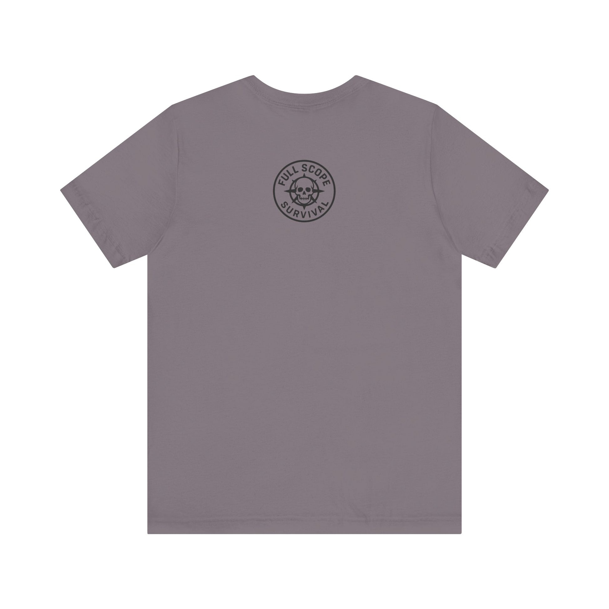 Soft Cotton Short Sleeve Tee with Ribbed Knit Collar - Full Scope Survival 