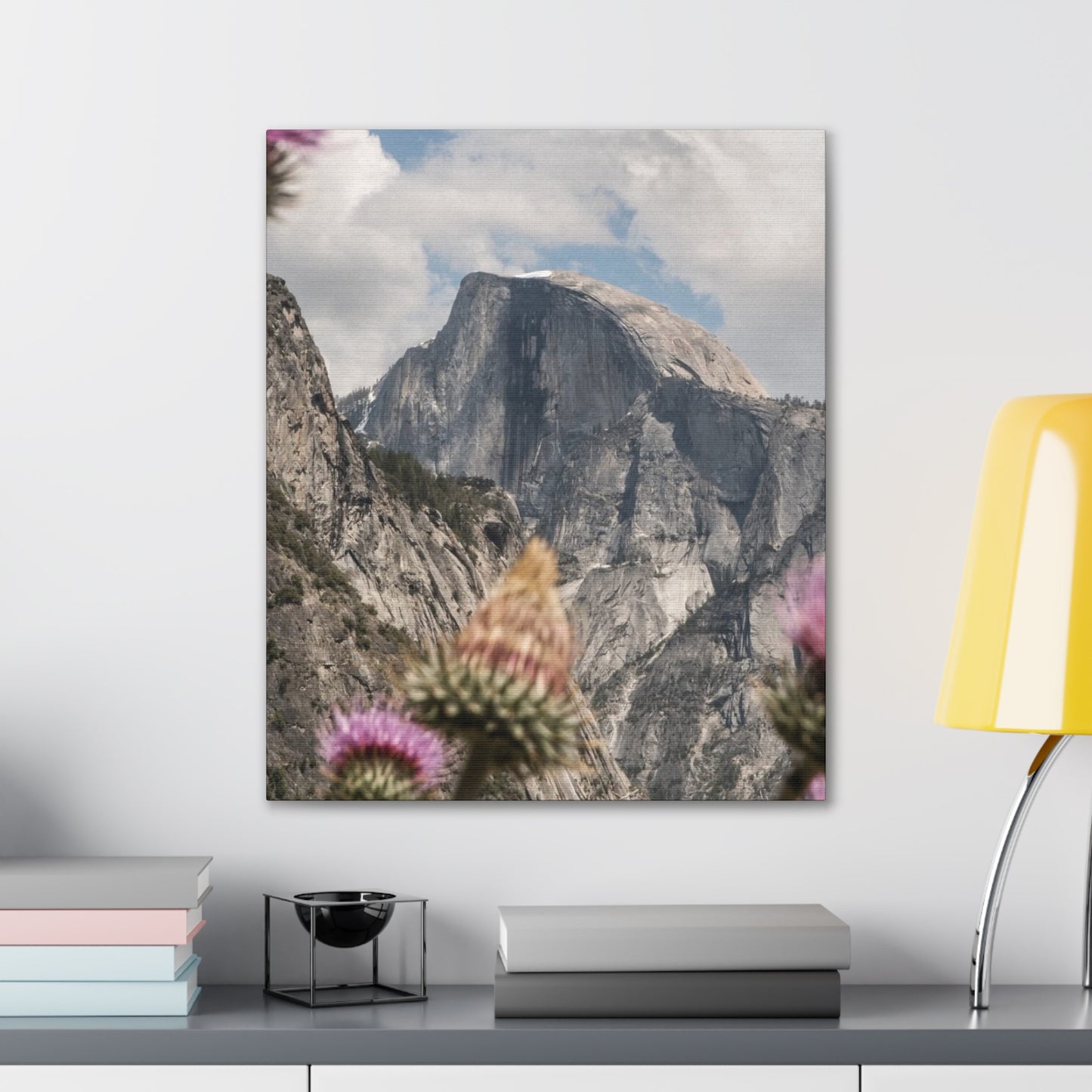 Mountain Floral Canvas Art Print, Wall Decor, Nature Painting, Living Room Art, Gift for Nature Lovers, Home Decoration, Gallery Wall