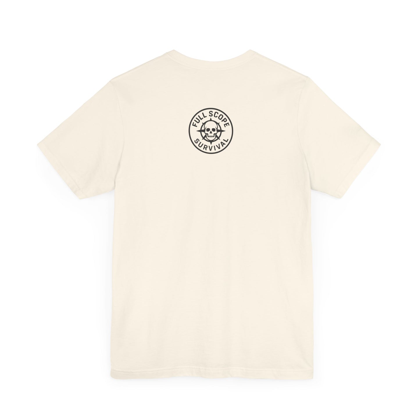 Soft Cotton Short Sleeve Tee with Ribbed Knit Collar - Full Scope Survival 