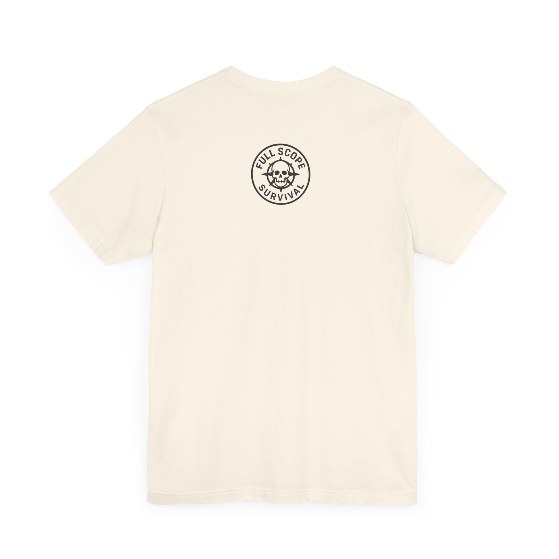 Soft Cotton Short Sleeve Tee with Ribbed Knit Collar - Full Scope Survival 