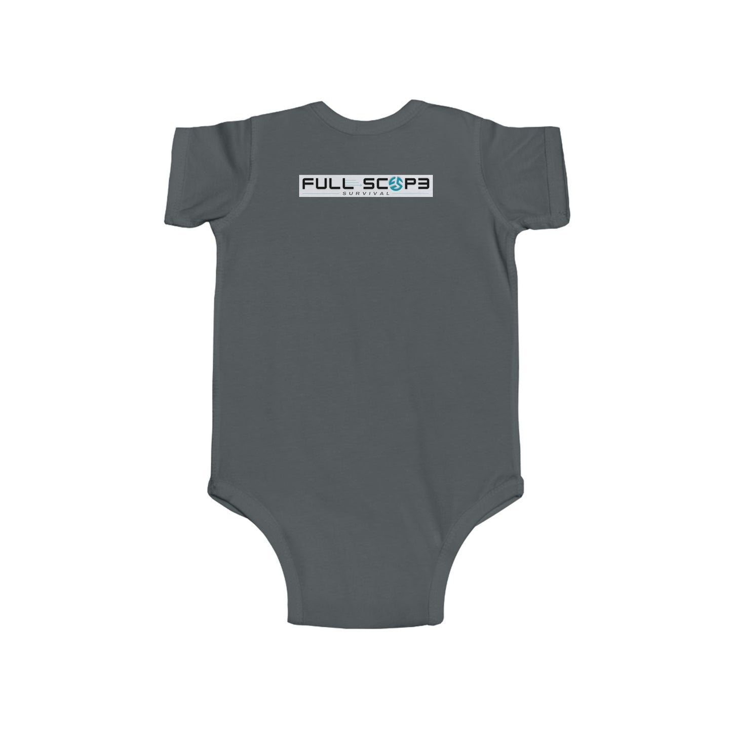 Baby Bodysuit Organic Cotton Soft Ribbed Knit Binding Snaps at Closure - Full Scope Survival 