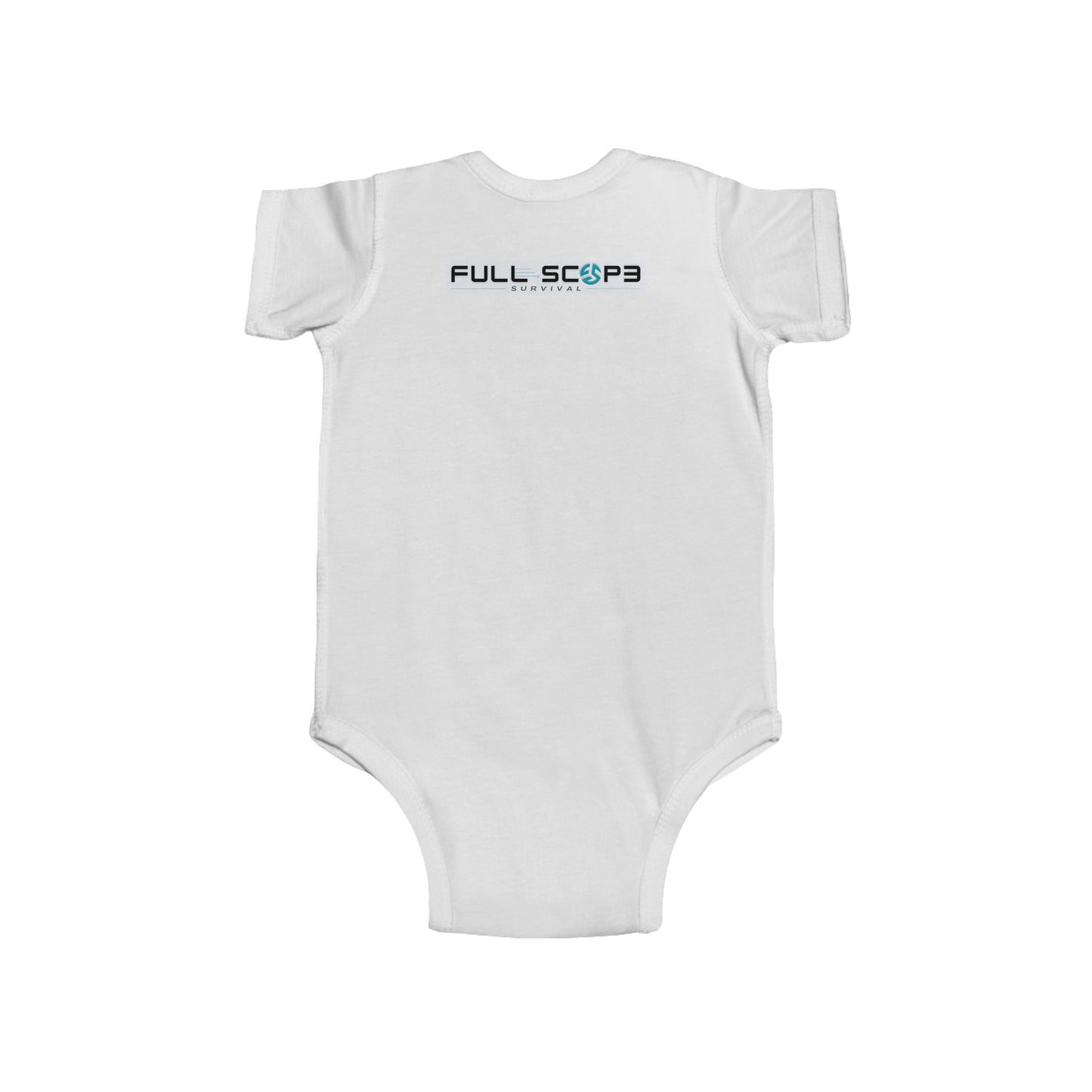 Baby Bodysuit Organic Cotton Soft Ribbed Knit Binding Snaps at Closure - Full Scope Survival 