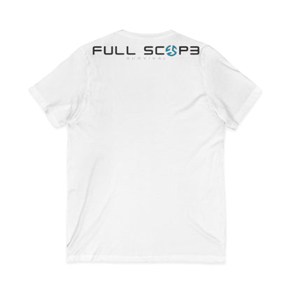 Survival-Themed V-Neck Tee | Adventure Shirt, Gift for Outdoor Lovers, Casual Wear, Survival Enthusiasts, Perfect for Gifts