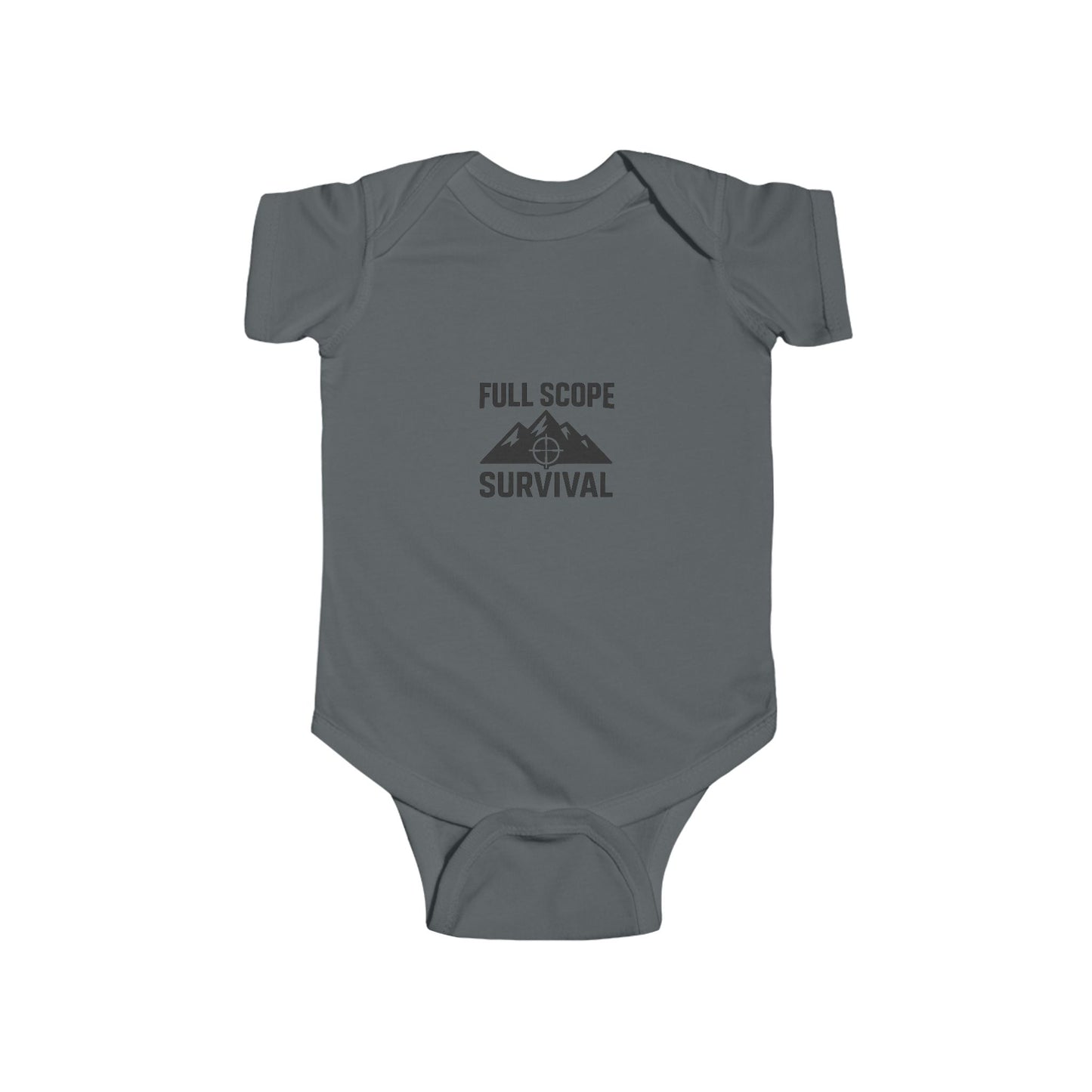 Baby Bodysuit Organic Cotton Soft Ribbed Knit Binding Snaps at Closure - Full Scope Survival 