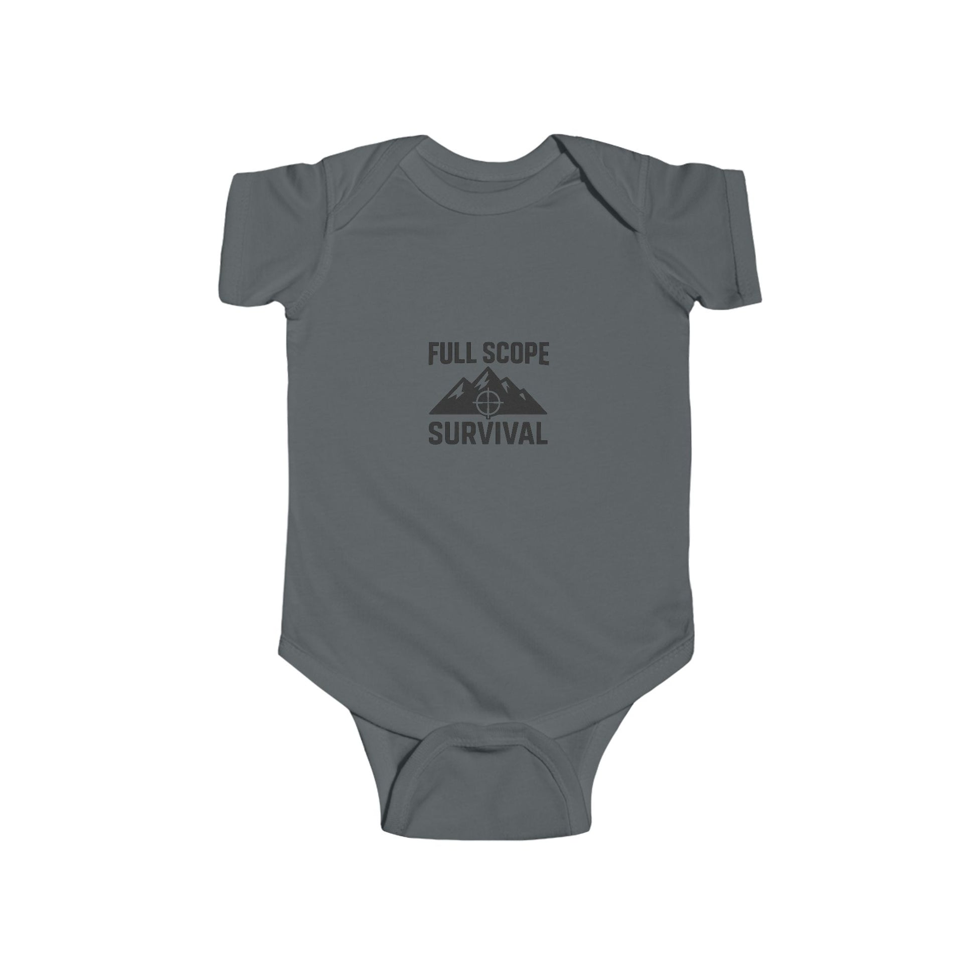 Baby Bodysuit Organic Cotton Soft Ribbed Knit Binding Snaps at Closure - Full Scope Survival 