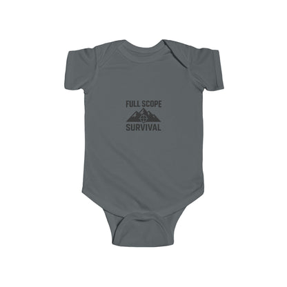 Baby Bodysuit Organic Cotton Soft Ribbed Knit Binding Snaps at Closure - Full Scope Survival 
