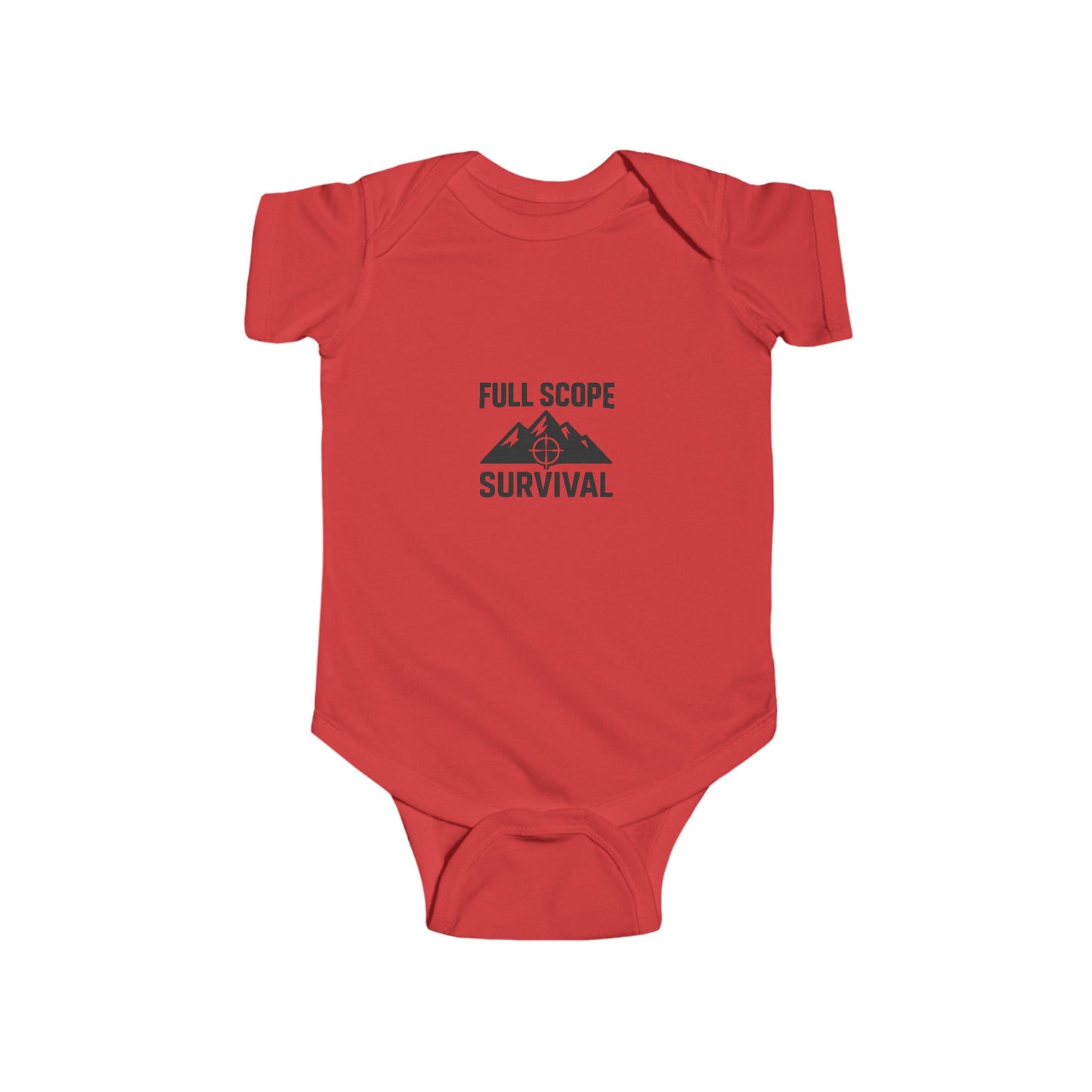 Baby Bodysuit Organic Cotton Soft Ribbed Knit Binding Snaps at Closure - Full Scope Survival 