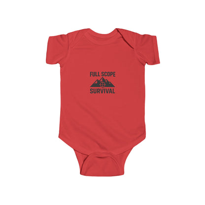 Baby Bodysuit Organic Cotton Soft Ribbed Knit Binding Snaps at Closure - Full Scope Survival 