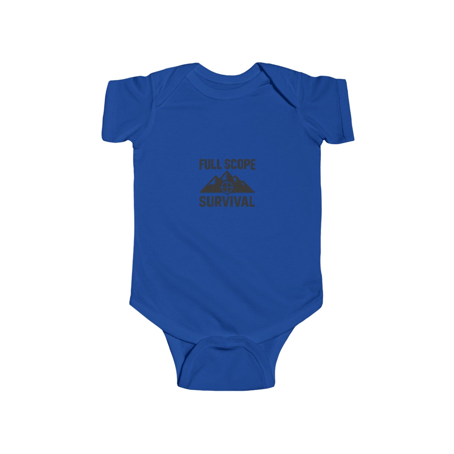 Baby Bodysuit Organic Cotton Soft Ribbed Knit Binding Snaps at Closure - Full Scope Survival 