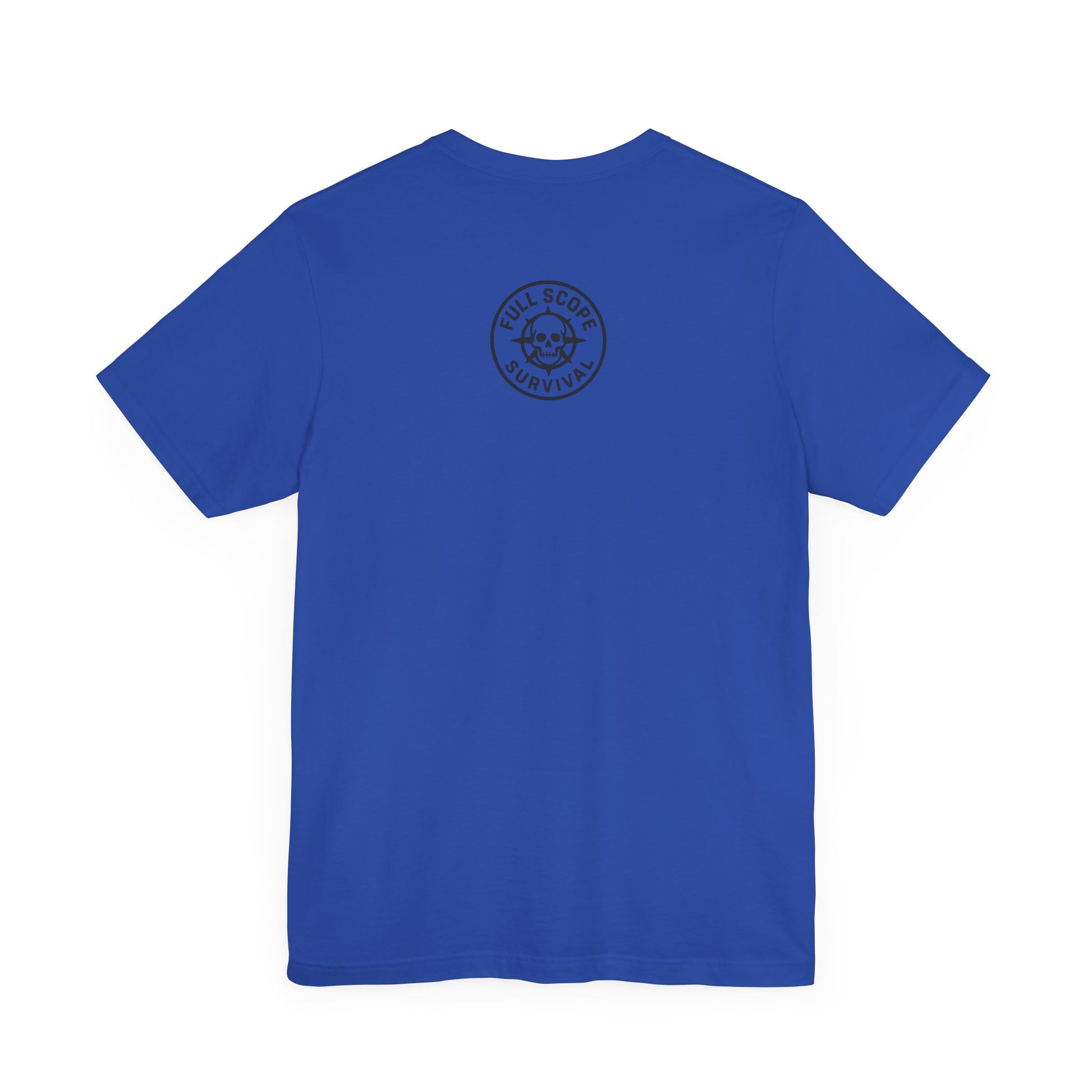 Soft Cotton Short Sleeve Tee with Ribbed Knit Collar - Full Scope Survival 