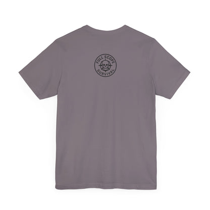 Soft Cotton Short Sleeve Tee with Ribbed Knit Collar - Full Scope Survival 