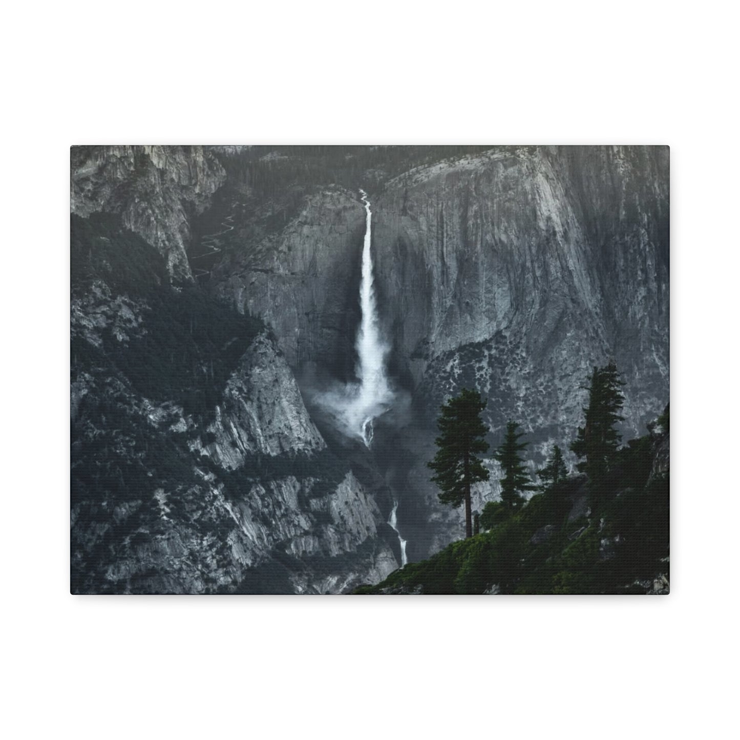 Canvas Print - Majestic Waterfall  Mountain View