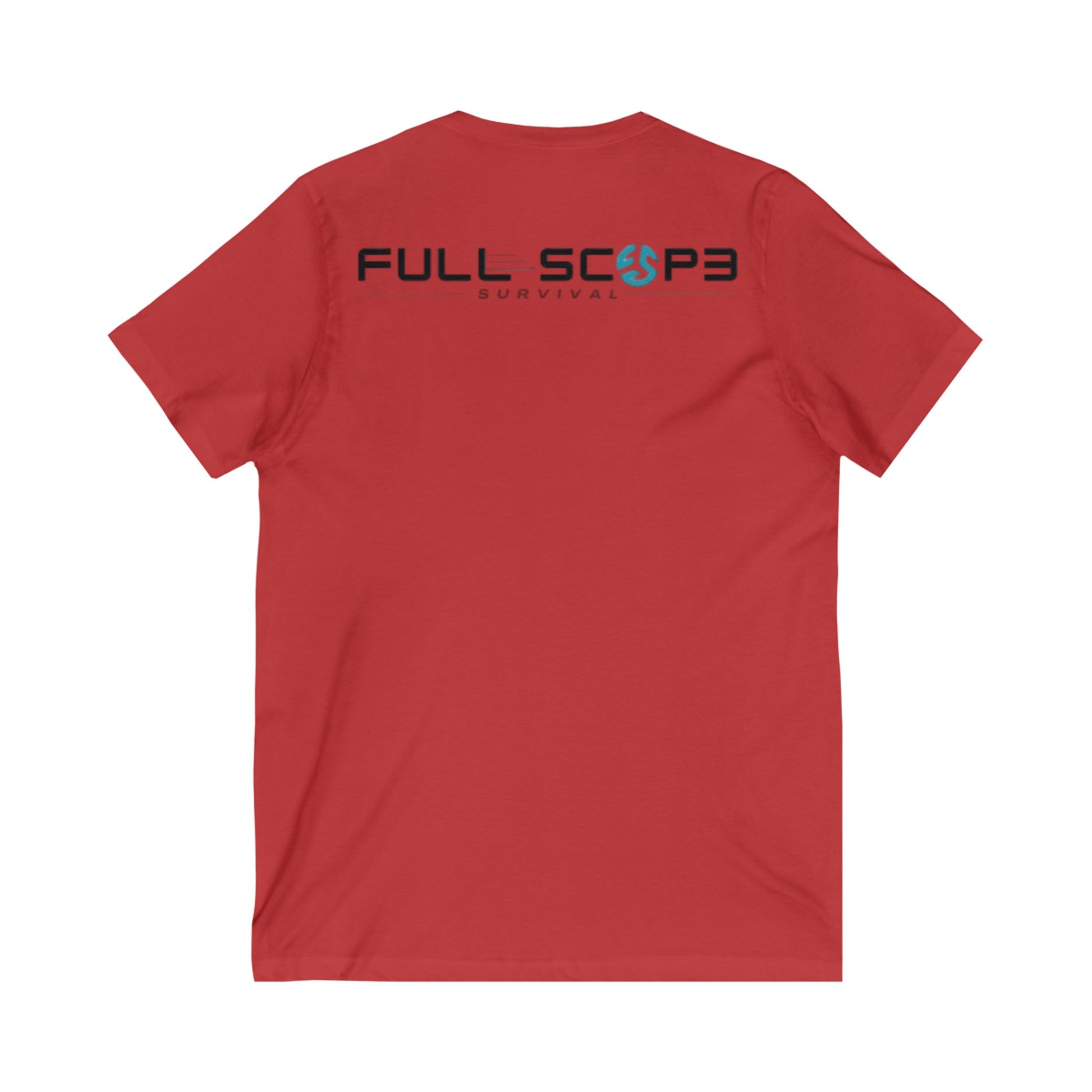 Survival-Themed V-Neck Tee | Adventure Shirt, Gift for Outdoor Lovers, Casual Wear, Survival Enthusiasts, Perfect for Gifts - Full Scope Survival 