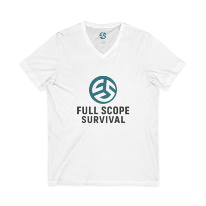 Survival-Themed V-Neck Tee | Adventure Shirt, Gift for Outdoor Lovers, Casual Wear, Survival Enthusiasts, Perfect for Gifts