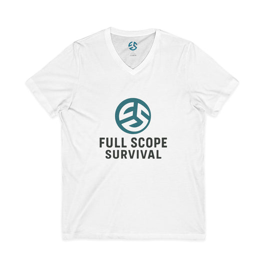 Survival-Themed V-Neck Tee | Adventure Shirt, Gift for Outdoor Lovers, Casual Wear, Survival Enthusiasts, Perfect for Gifts
